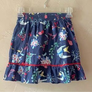 Navy Flower Skirt